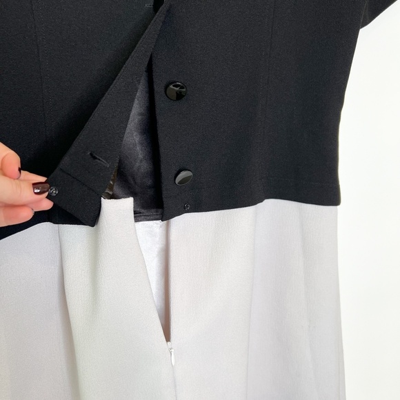 WHBM Dress Black and White Color Block Dress - Picture 4 of 7